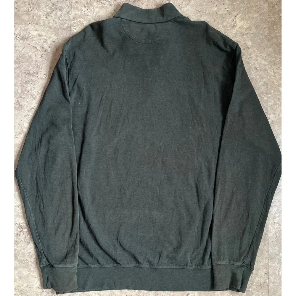Polo Ralph Lauren Mens Dark Green Quarter Zip‎ Pullover Sweater XLT Long Sleeve